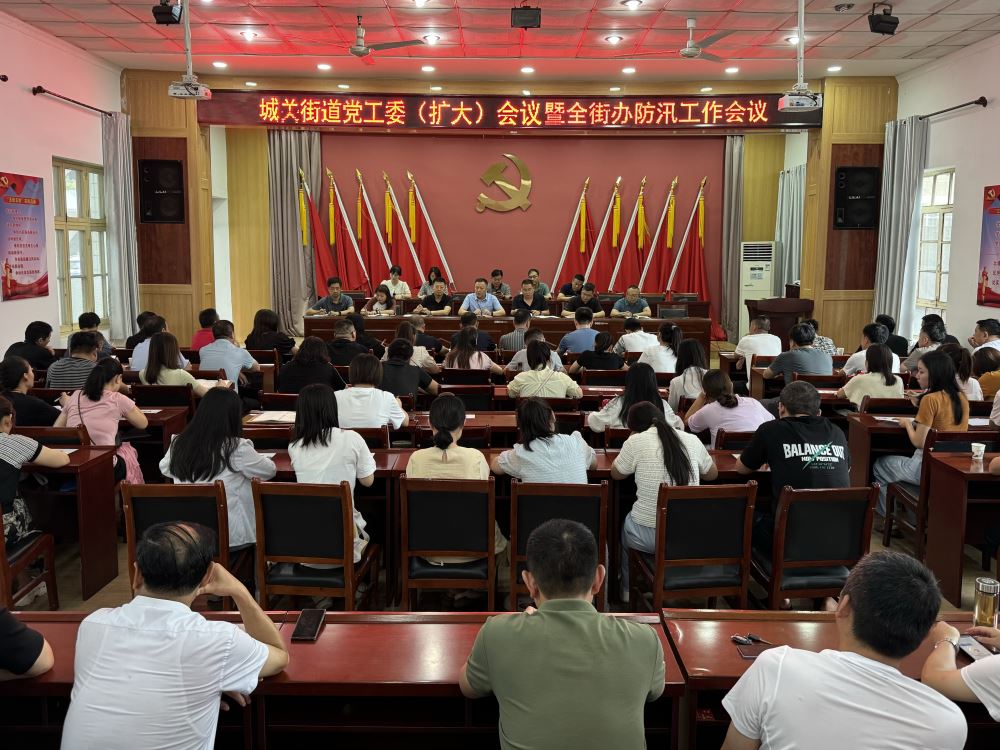 城关街道召开党工委（扩大）会议暨全街办防汛工作会议