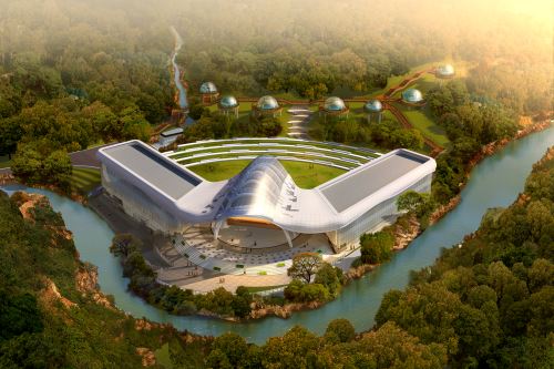 含芳心小筑(音乐汇)子项目效果图(镇坪月满湖旅游扶贫开发有限公司供图) 含芳心小筑(音乐汇)子项目效果图(镇坪月满湖旅游扶贫开发有限公司供图)