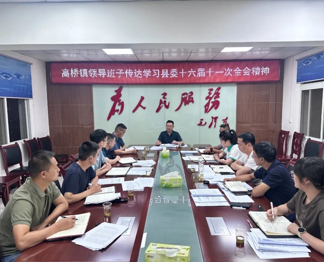 紫阳县高桥镇专题传达学习县委十六届十一次全会精神